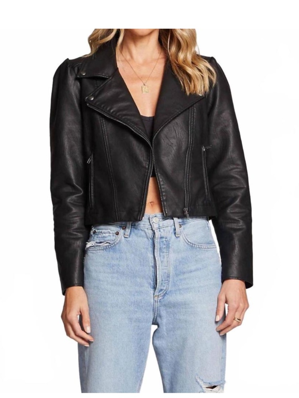 SALTWATER LUXE merrita jacket in black leather